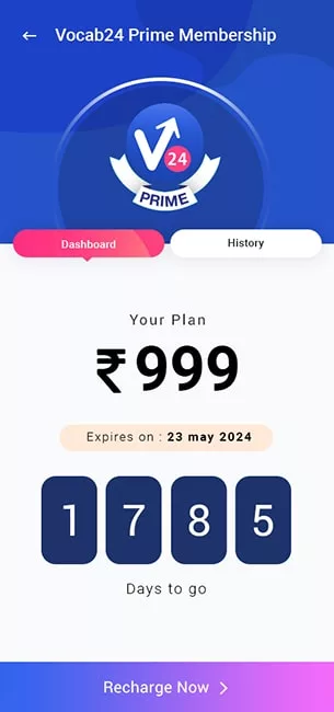 Vocab24 Prime screen