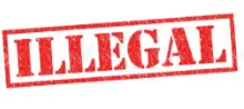 Illicit - Forbidden by law, rules, or custom.