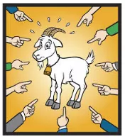 A scapegoat - One who is punished to save others