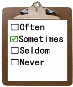 Now and then - Sometimes; Occasionally