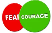To screw up one’s courage - To gather courage