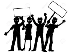 Manifest  - Show (a quality or feeling) by one's acts or appearance