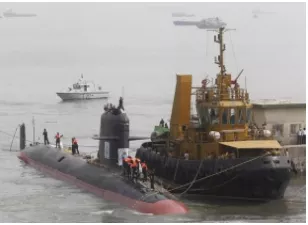 Ins khanderi  navy’s second scorpene class submarine  launched in mumbai