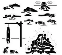 Carnage - The killing of a large number of people/ that which is left after an extremely violent event.