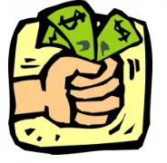 Lucre - Money, especially when regarded as sordid or distasteful or gained in a dishonorable way.
