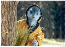 Extraterrestrial  - (of or from outside the earth or its atmosphere.