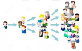 Percolate  - Spread gradually through an area or group of people.