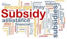 Subvention  - A grant of money, especially from a government