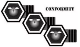 Conform  - Comply with rules, standards, or laws.