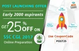 Use couponcode post25 & get 25% off on ssc cgl 2017 preparation   last day   hurry up   