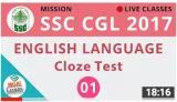 Mission ssc cgl 2017 | english language # cloze test  part   1 | day 1 