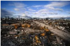 Catastrophic  - Involving or causing sudden great damage or suffering.