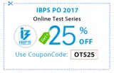 Use coupon code ots25 & and get 25% off ibps po 2017 online test series 