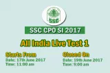 Guys  r u ready for ssc cpo si  2017 live test 