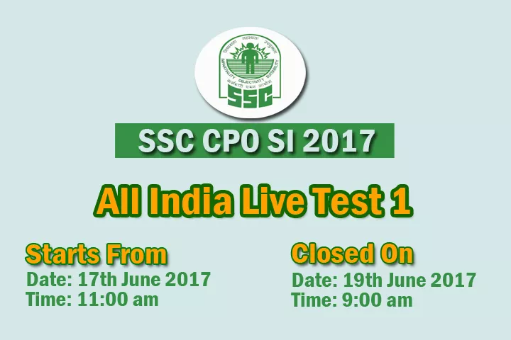 Guys  r u ready for ssc cpo si  2017 live test 