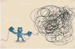 Untangle  - Make (something complicated or confusing) easier to understand or deal with