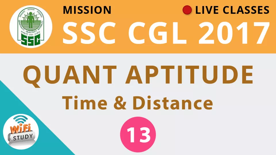 Live class  quant time & distance   join now