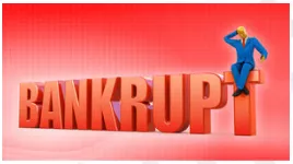Bankrupt  - A person judged by a court to be insolvent, whose property is taken and disposed of for the benefit of their creditors