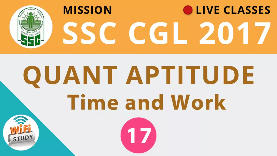 Live class  quant time and work   join now