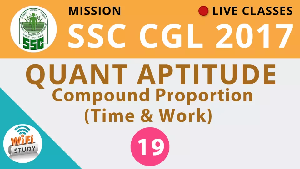 Live class  quant compound proportion  time & work    join now