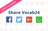 Share vocab24 app with your friends as sharing is caring 