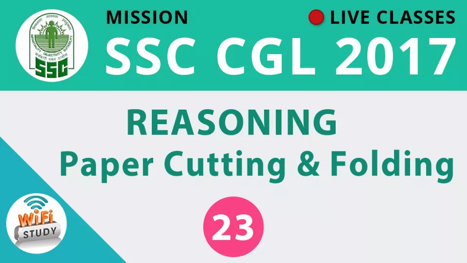 Live class  reasoning cutting & folding   join now