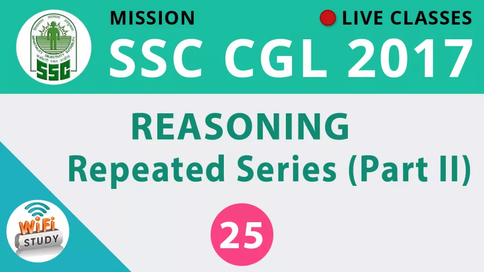 Live class  reasoning  repeated series  part ii   join now