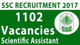 1102 scientific assistant posts in imd i ssc recruitment 2017 