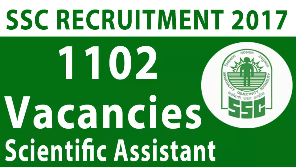 1102 scientific assistant posts in imd i ssc recruitment 2017 