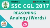 Live class  reasoning analogy  words   join now