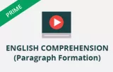 Paragraph formation  sentence rearrangement problems 