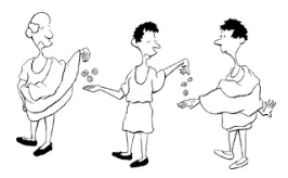 Tout  - A person who buys something for an event and resells them at a much higher price.