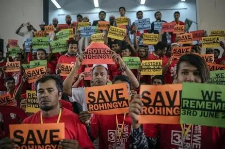 Landmine injuries as rohingya wait in no man's land near bangladesh border