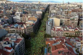 Rally for catalan independence from spain