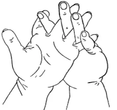 Intertwine  - (Connect or link (two or more things) closely/ be twisted together.)