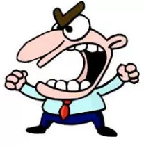 Bluster  - (Loud, aggressive, or indignant talk with little effect.)