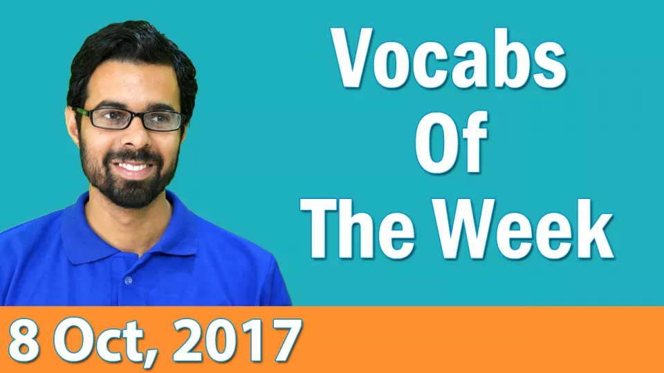 Vocab weekly revision video