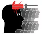 Indoctrinate - (Teach a person or group to accept a set of beliefs uncritically.)
