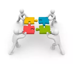 Coalescence - (To unite so as to form one mass, community, etc)