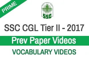 Ssc cgl tier ii prev paper vocabulary 