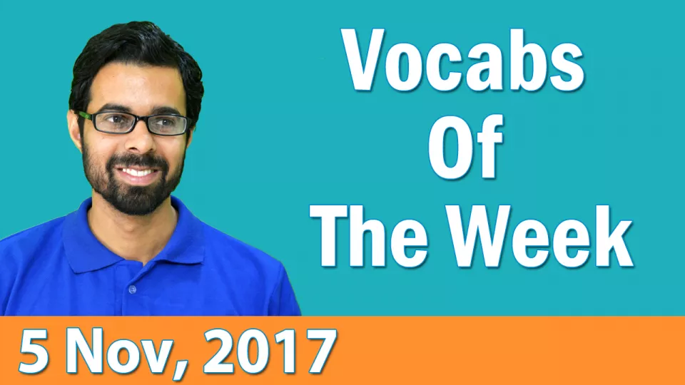Vocab weekly revision video