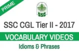Ssc cgl prev paper vocabulary  idioms & phrases 