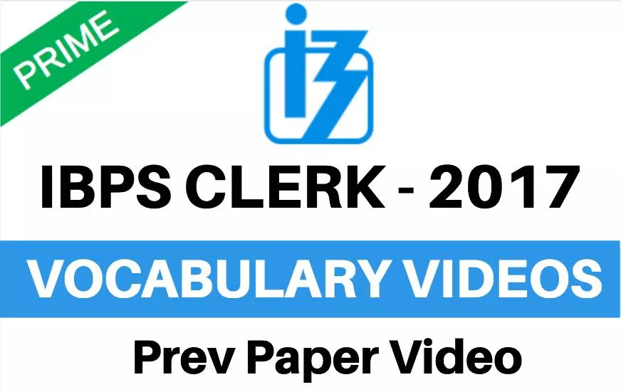 Ibps clerk prev paper vocabulary videos