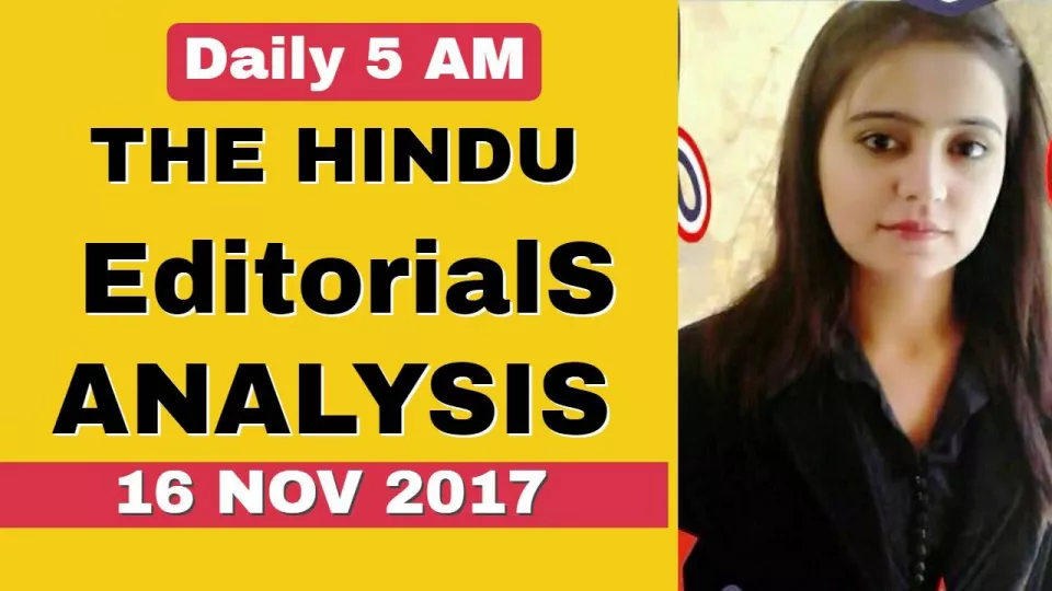 The hindu editorial analysis 
