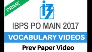 Ibps po main prev paper vocabulary 