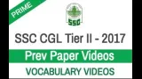 Ssc cgl prev paper vocabulary 