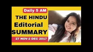 The hindu editorial analysis 