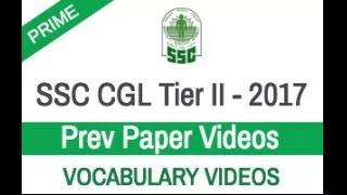 Ssc cgl prev paper vocabulary 