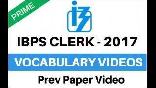 Ibps clerk 2017 special previous paper vocabulary 