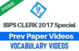 Ibps clerk  main prev paper vocabulary 